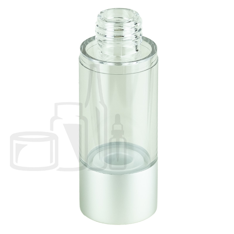 30ml SAN airless bottle, clear body - 300/case