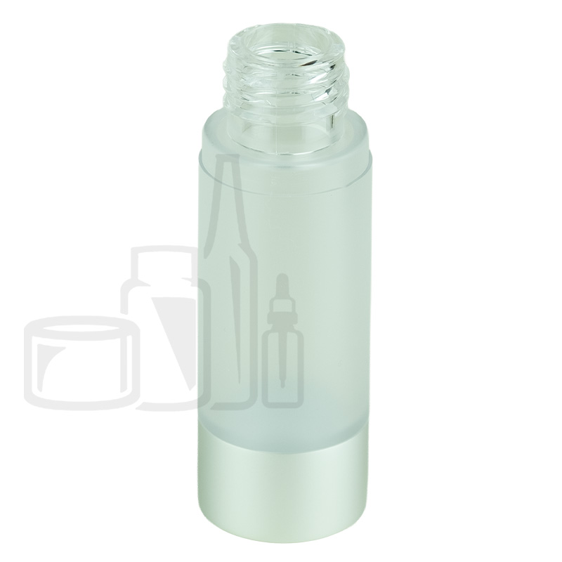 Stock bulk pack 15ml SAN airless bottle, frosted body