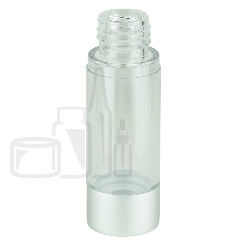 15ml SAN airless bottle, clear body - 300/case