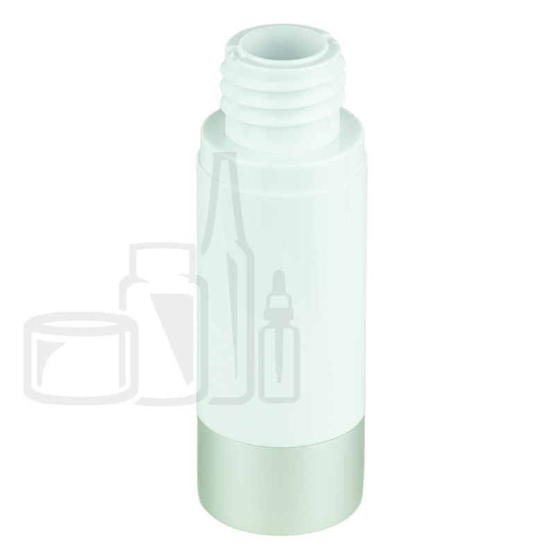 Stock bulk pack 15ml SAN airless bottle, white body