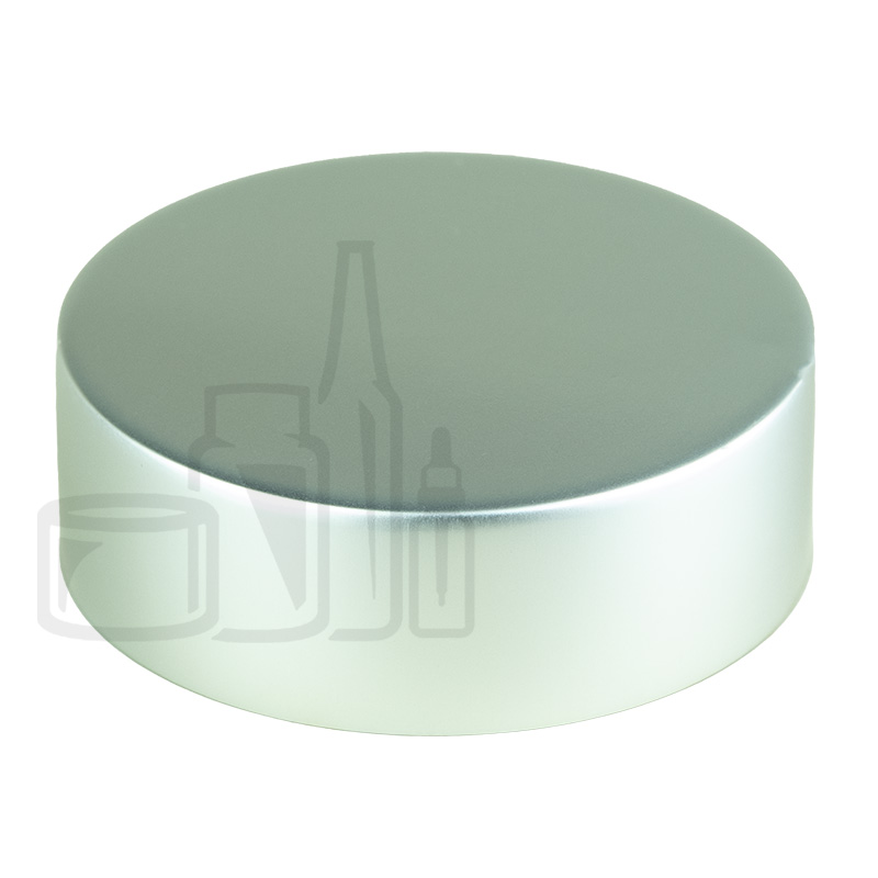 Stock high profile aluminum jar cap 58/400, matte silver