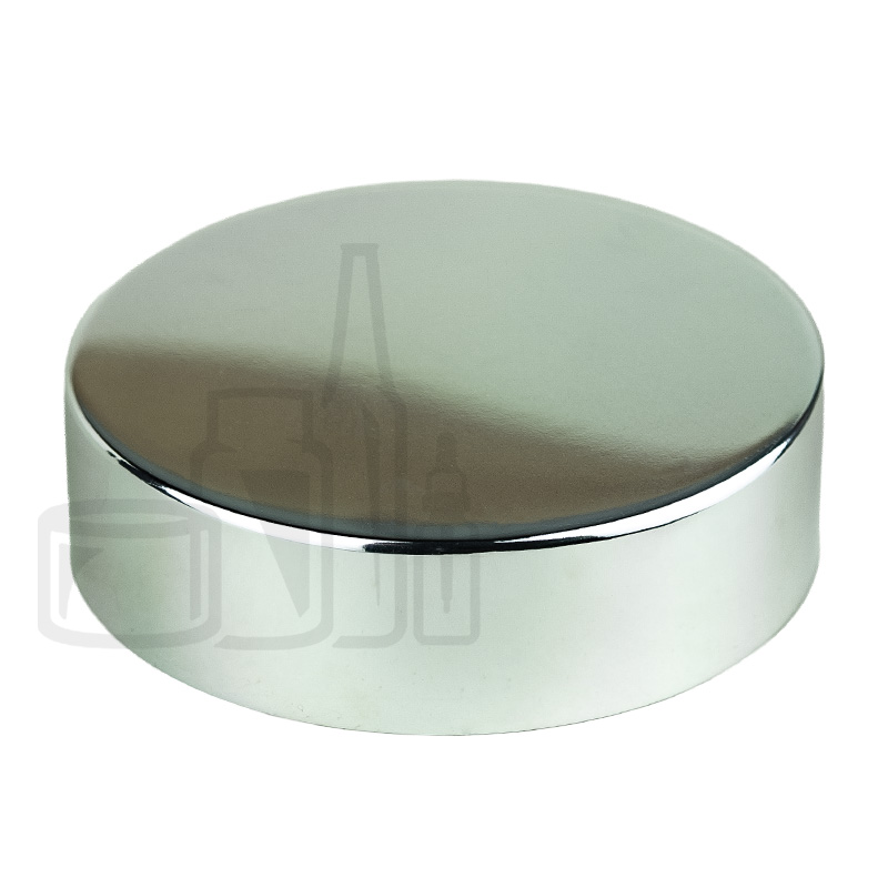 Stock high profile aluminum jar cap 70/400, shiny silver
