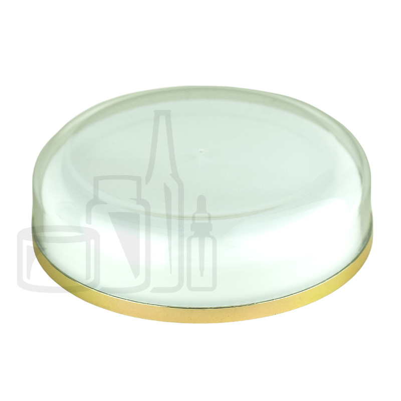 Stock cap with gold band for 50ml/60ml double wall acrylic jar
